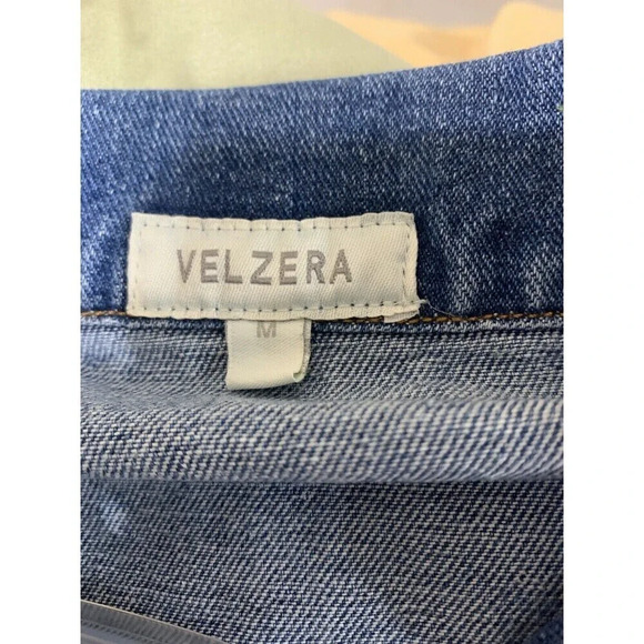 Velzera Beautiful Embroidered Jean Jacket Boho Bling Size Medium (B 6) - Picture 7 of 10